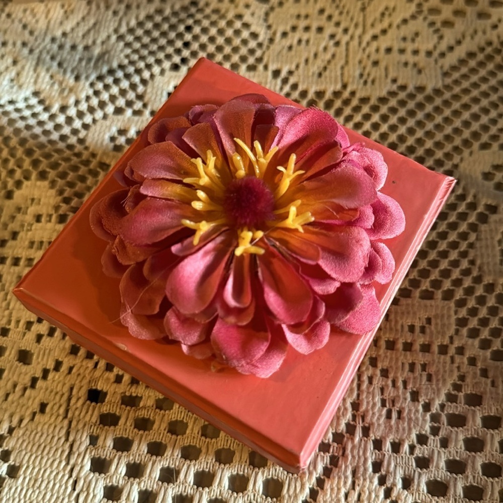Vintage Hallmark Heart Trinket Box, Locket, Ornament - Heavy Enamel w/ latch